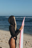 Zicatela surfhoodie - Brown with violet straps